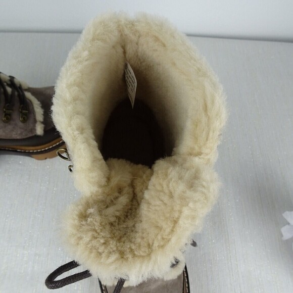 TORY BURCH Miller Shearling Lug Sole Ankle Boots 95MM Suede Leather 6.5 NIB - Picture 11 of 14